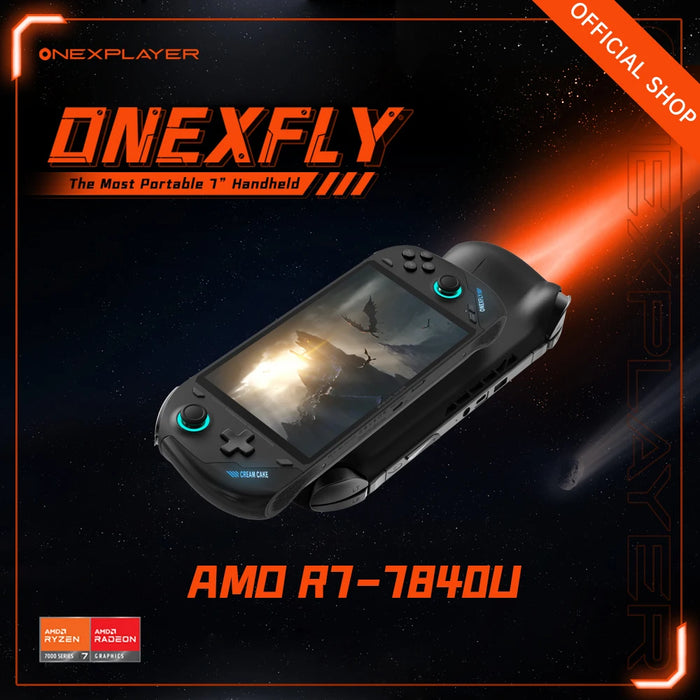 OnexPlayer Onexfly AMD Ryzen 7 7840U PC Game Console 3 IN 1 Laptop Tablet 3A Handheld Mini Game Computer 7" 120Hz Screen 32G ROM