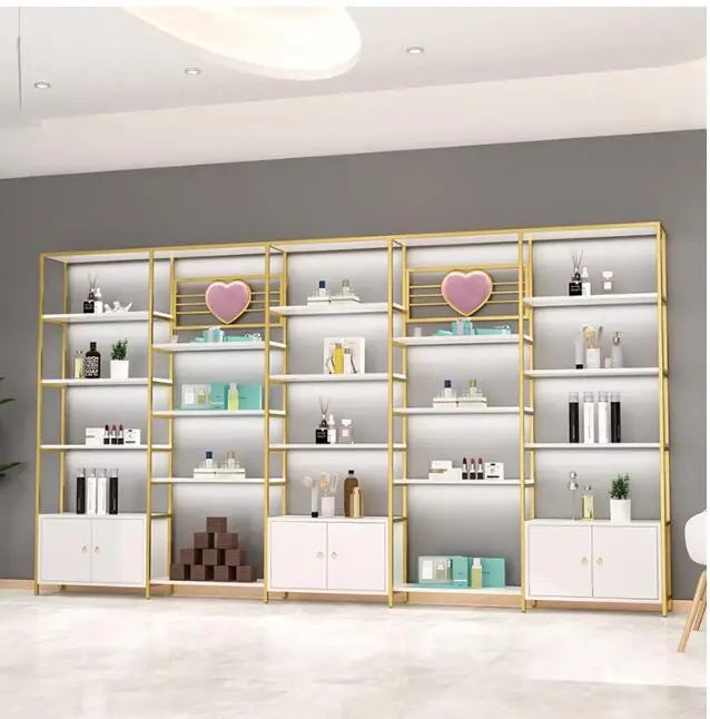 Display cabinet cosmetics store hair salon nail beauty makeup skin care display stand craftsman shelf