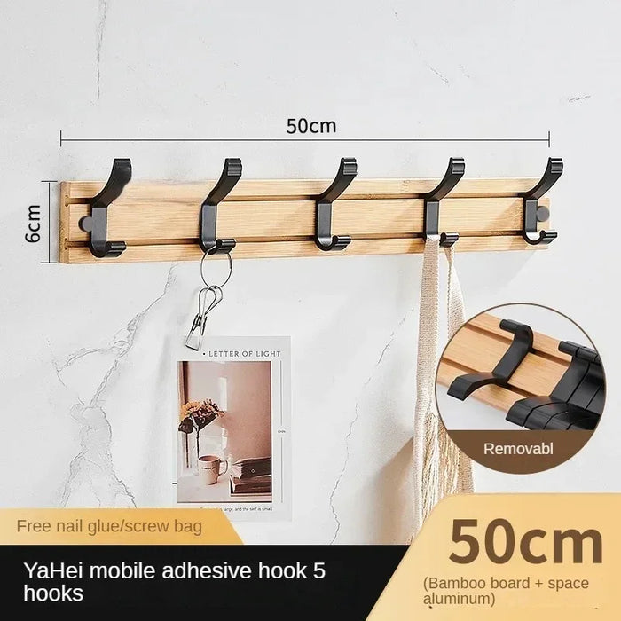 Creativity Adjustable Bamboo Coat Racks Wall Hanger Clothes Hook Living Bedroom Home Entrance Clothing Hat Stand Garment Rack