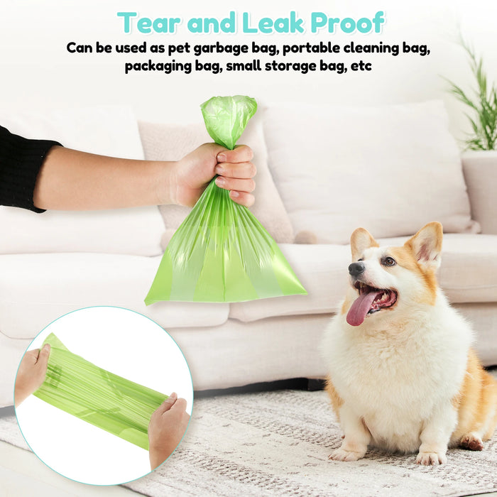 24/40 Rolls Pet Poop Bags 15 Bags/Roll Disposable Dog Eco Waste Bags with Dispenser Leak-Proof Outdoor Clean Pets Supplies New