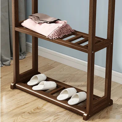 All solid wood hangers floor-to-ceiling bedroom door shoe rack hanger hanging clothes rack corner coat rack