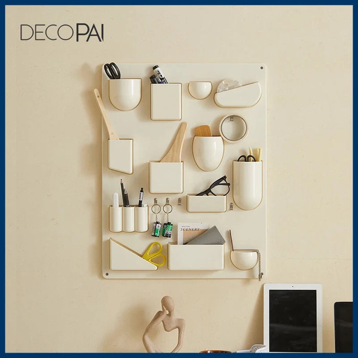 DECOPAI Torage Rack for Wall Holder 27x20inch Offices Kitchens Organizer Workshops Bathrooms Children's Rooms Uten Silo Hooks