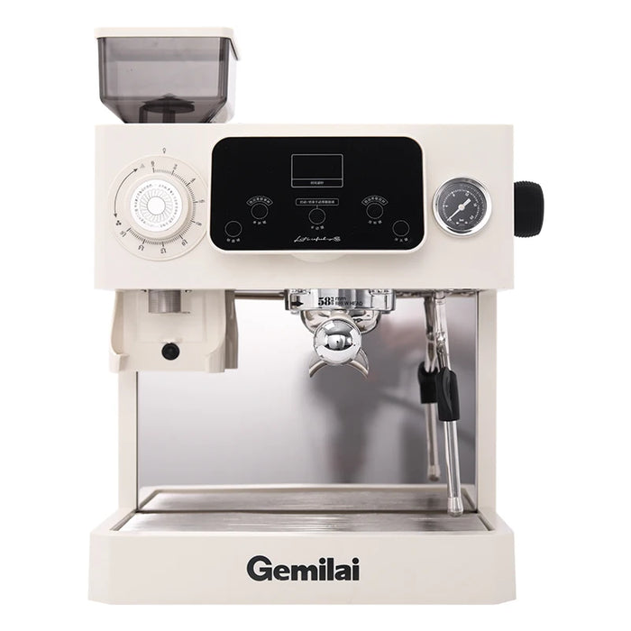 Gemilai CRM3813 Best 3 In 1 Semi Automatic Household Espresso Coffee Machine With Milk Frother And Bean Grinder