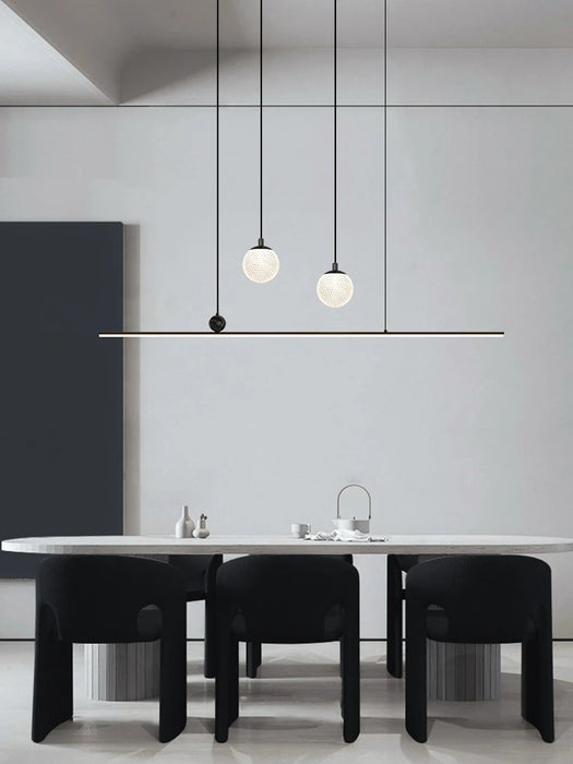 Modern Simple Dining room Chandelier ceiling Nordic LED Hanging lights Black Table Bar Kitchen Island Home Deco Fixtures