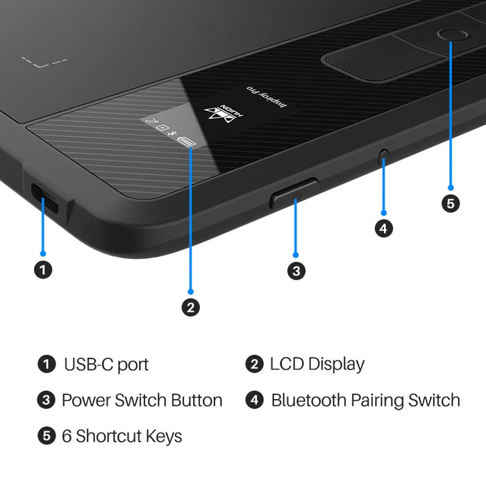 13.6 x 8.5 Inch HUION G930L Wireless Graphics Tablets Inspiroy Giano Drawing tablet Bluetooth Connection with Pentech 3.0 Stylus