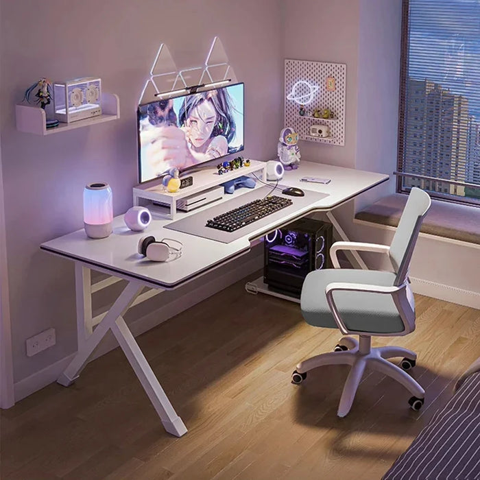 Modern Desktop Computer Desks Home Office Desk Furniture Bold K Legs White Gaming Desk Simple Bedroom Home Student Study Table