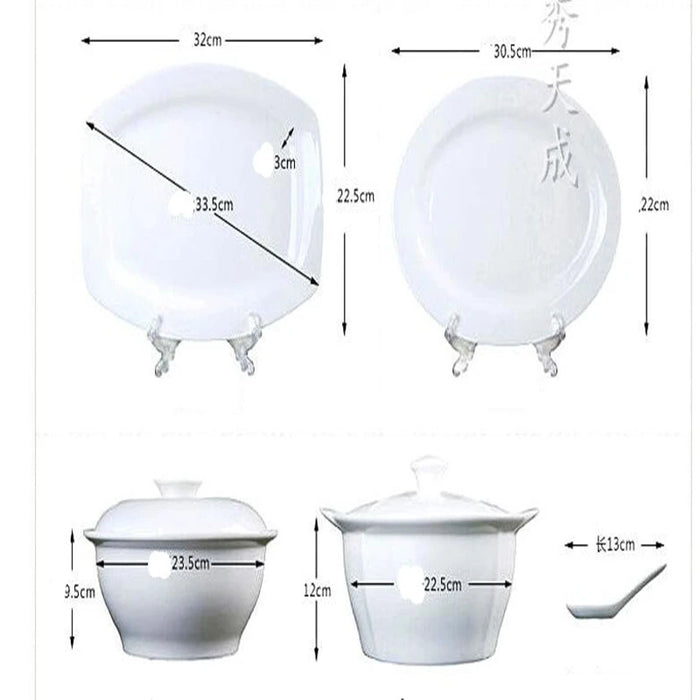 The dishes in Jingdezhen set 60 high-grade ceramic tableware tableware bowl head bone china