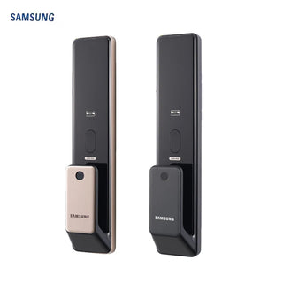 Samsung smart digital doorlock SHP-P50 push pull lock fingerprint password biometric home lock gold silver color