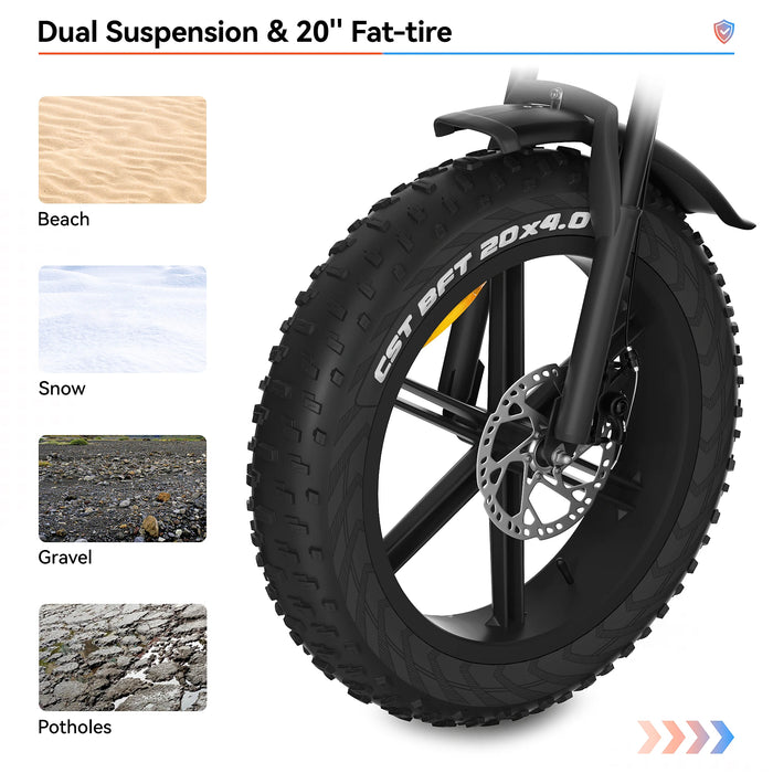 New X50PRO Electric bike Fat Tire 20Inch Mountain Ebike 1000W Motor LG Battery Road Beach Motorcycle Power Electric Bicycle