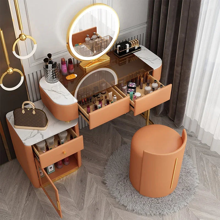 Solid wood dresser light luxury high-grade bedroom modern simple net red makeup table small family type dresser