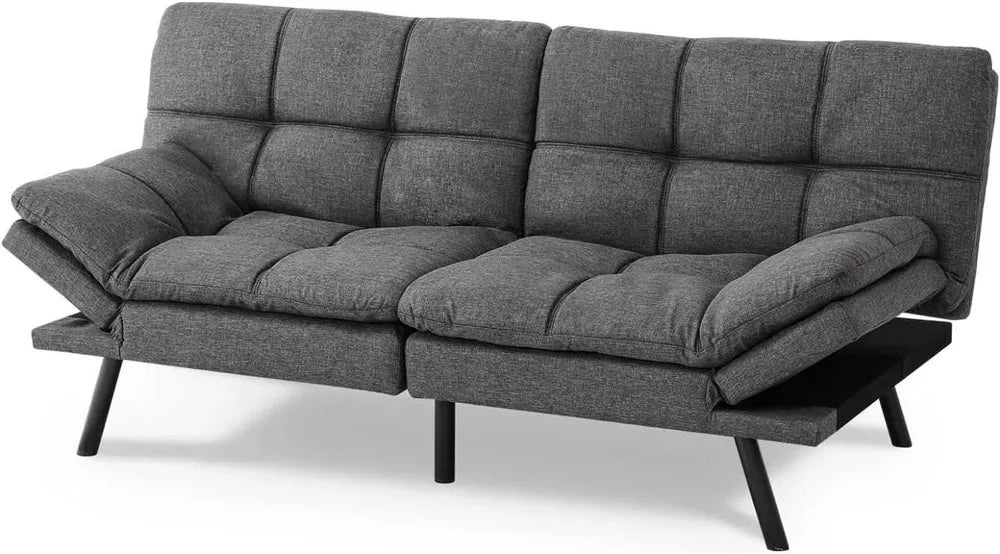 Sleeper Futon Sofa Couch Bed, Memory Foam Couch, Convertible Living Room Couch, Apartment, Studio, Office, Meeting Room,