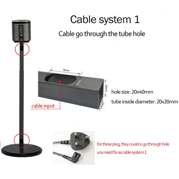 (1 pair=2pcs) SF10L 82.5cm-114cm round column base adjust surround sound speaker display floor stand Q930 Q990B Q30B Q90B 9500S