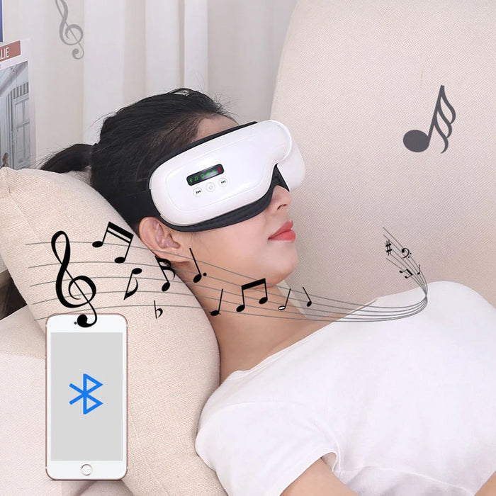 Heated Eye Massager Equipment for Migraines Rechargeable Eye Mask Face Massager Relax & Reduce Eye Bags  Improve Sleep