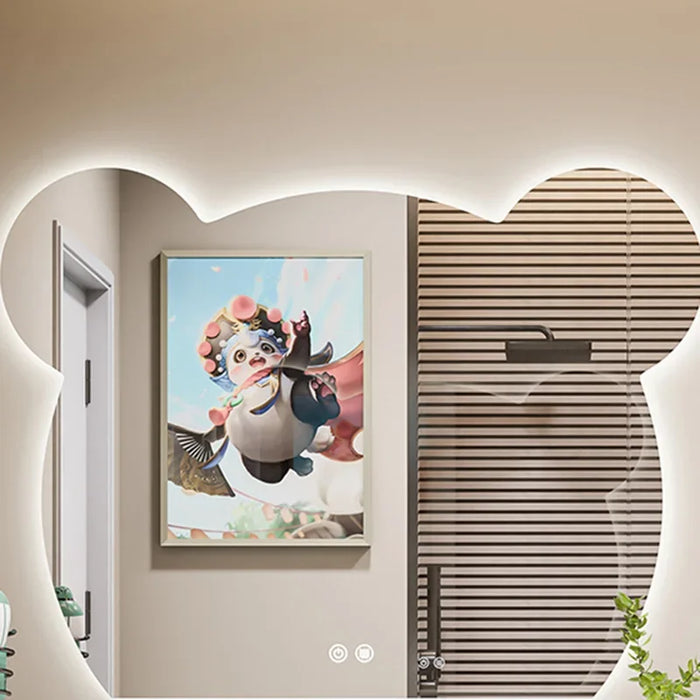 Modern Irregular Mirror Makeup Wall Mounted Safety Shaving Mirror Aesthetic Clear Espelho Maquilhagem Com Led Home Improvement