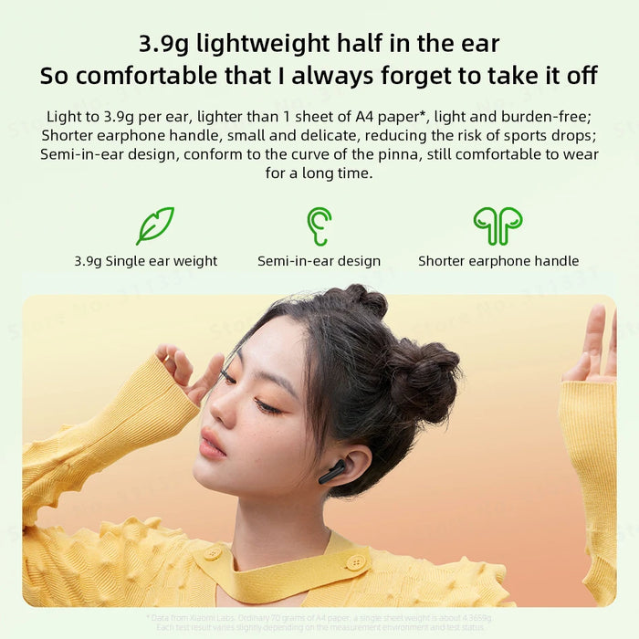 Xiaomi Redmi Buds 4 Lite TWS Earphone Bluetooth 5.3 Call Noise Cancelling Wireless Headphone 20-Hour Battery Life IP54 For Mi 12