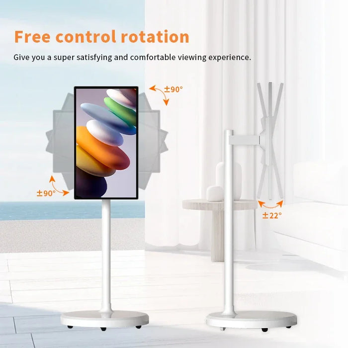 New Stanbyme  quad core floor standing tablet Pc Android 12 tablet/cheapest/wheel movable/in stock