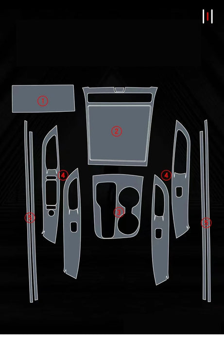 For HYUNDAI TUCSON 2021 2022 2023 Car Interior Center console Transparent TPU Protective film Anti-scratc film Accessories