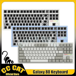 Galaxy80 Mechanical Keyboard 3Mode Aluminium Alloy Gaming Keyboard RGB Gasket Hot Swap Pc Gamer Accessories Office Keyboard Kit