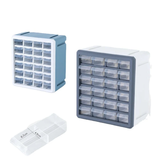 Desktop Lego Organizer Box Building Blocks Classification Plastic Box Small Particle Parts Grid Transparent Medicine Pill's Box