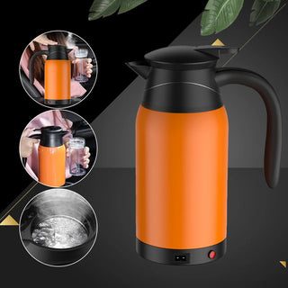Car Electric Kettle Stainless Steel 1000ml Car Heating Cup Coffee Cup Travel Water Bottle Camping Boat 12v/24v Accessories