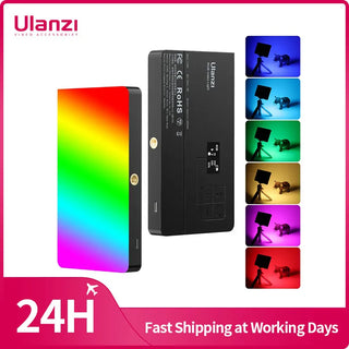 Ulanzi LT002 RGB LED Video Panel Light 7 inch Pocket Fill Light Dimmable 2500-9000K 4000mAh Photography for Live Streaming