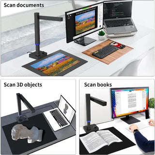 CZUR Shine Ultra Pro Portable Document Scanner, 24MP Book Scanner, Max DPI 440, USB Document Camera