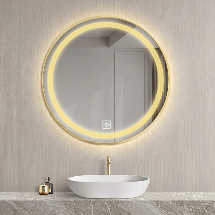 Round Makeup Bathroom Mirror Shower Large Body 360 Big Floor Mirror Cosmetic Frameless Toilet Specchio Doccia Home Improvement L