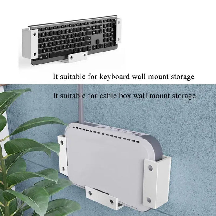 Laptop Rack Under Desk Under Desk Holder Shelf Rack Storage Bracket Protective Tray Organizer Bracket With Screws For Cable Box