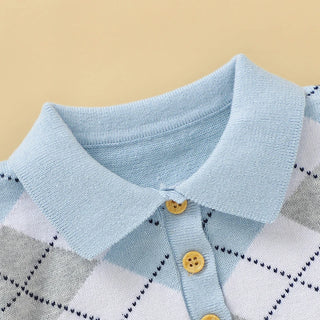 Baby Boys Clothes Suits Summer Style Toddler Girls Clothing Sets Casual T- Shirt+Pants Bebes Wear Plaid Knitted Infant Costumes