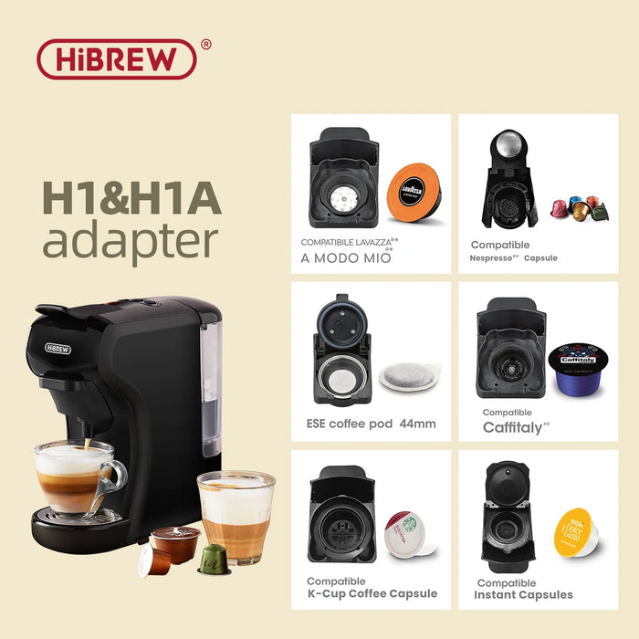 HiBREW H1/H2  adapter system parts for lavazza blue or lavazza modo mio or ESE pod or Caffitaly