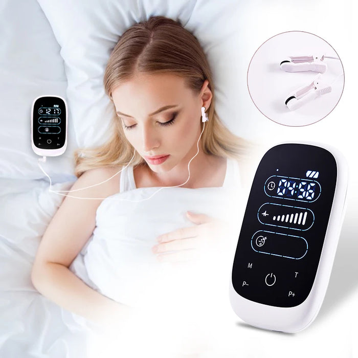 Natural Sleep Aid CES Device Fall Asleep Faster Stay Asleep Longer Physical Therapy Depression Anxiety Migraine Relief