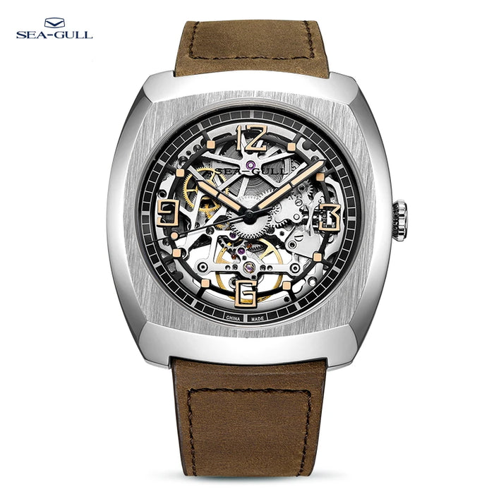 Seagull Luminous Watch For Men Automatic Mechanical Wristwatches Waterproof Skeleton Dial Relogio Masculino 849.27.6094