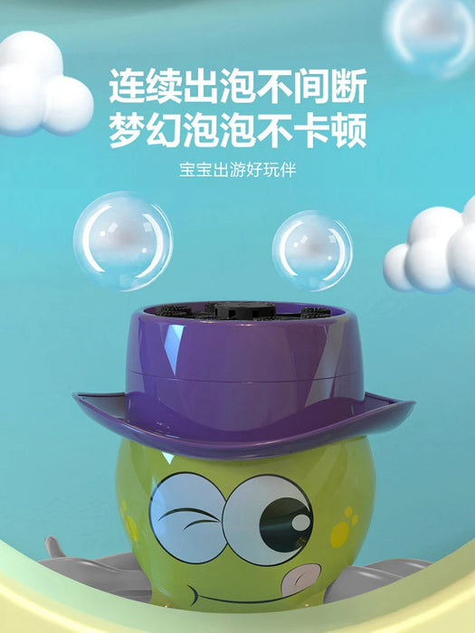 Cable Small Octopus Bubble Machine Drawstring Walking Octopus Bubble Blowing Children Automatic Boy