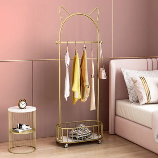 Boutique Metal Clothes Rack Hanging Clothes Bedroom Clothes Rack Stand Living Room Burro Ropa Perchero Modern Hallway Furniture