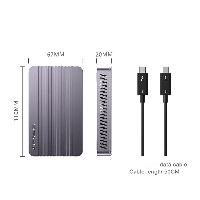 Acasis External Hard Drive M.2 NVME USB4.0 Enclosure With Type-c Docking Station Converter SSD Mobile Disks 40Gbps