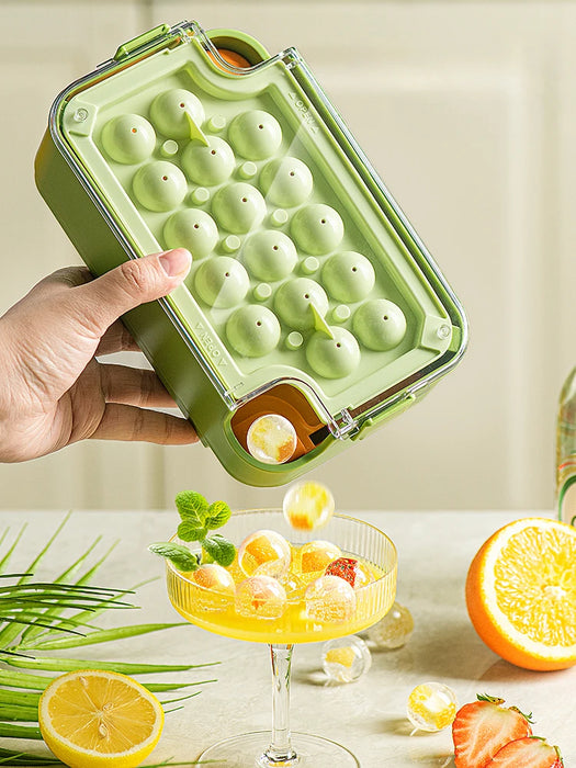 Silicone Ice Cube Mold Household Refrigerator Large Capacity Ice Box Press with Lid Frozen Food Grade Mini Ice Grid Kitchen Tool