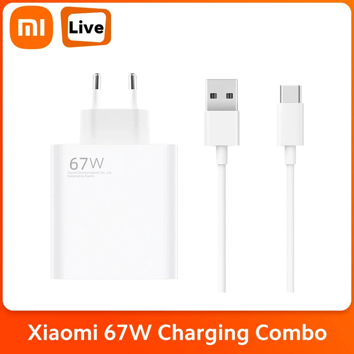 Xiaomi 67W Charger Set With 1m USB Type-C Cable Quick Charge  Fast and Stable Compatible with Xiaomi Pad 5 Pro