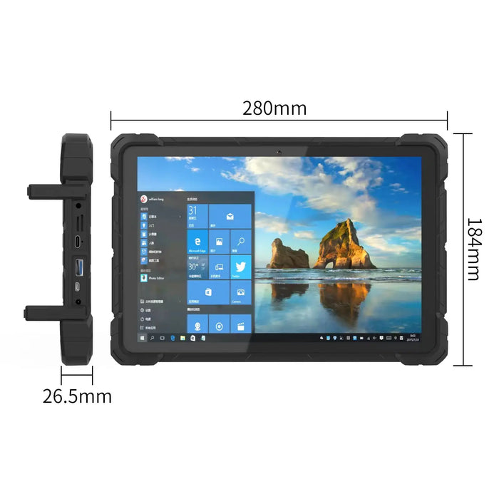 HIGOLE F7G Mini PC Tablet Industrial Rugged Tablet Windows 10 Pro Pad Touch Screen Display Intel N4120 WIFI 8+128G Mini Computer