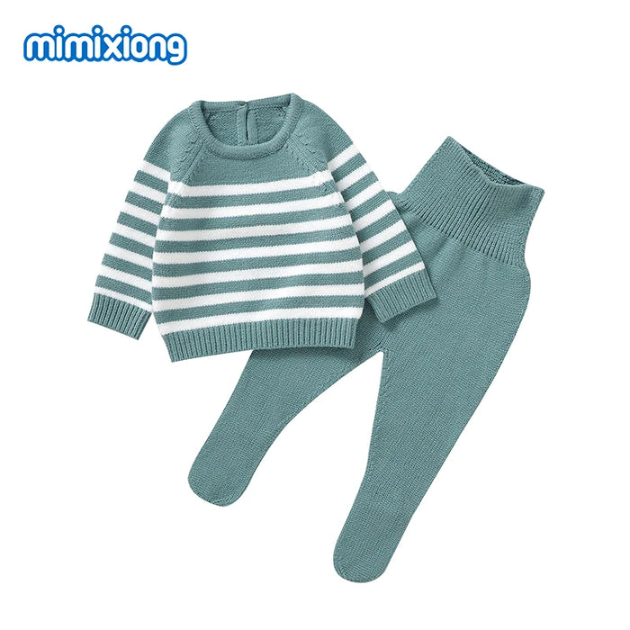 Baby Clothes Sets for Newborn Boys Girls Autumn Winter Long Sleeve Sweater Shirts+Pants Outfits 2pcs 0-9m Infantil Toddler Suits