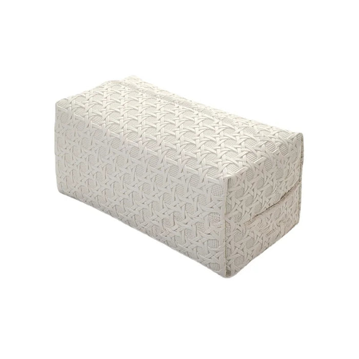 Artificial Rattan Tissue Box High-grade Home Light Luxury Living Room Bedroom Table Leather Paper Box Waterproof Moisture-proof