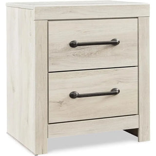 Signature Design by Ashley Cambeck Farmhouse Industrial 2 Drawer Two Drawer Nightstand with 2 Slim-Profile USB Charging Stations