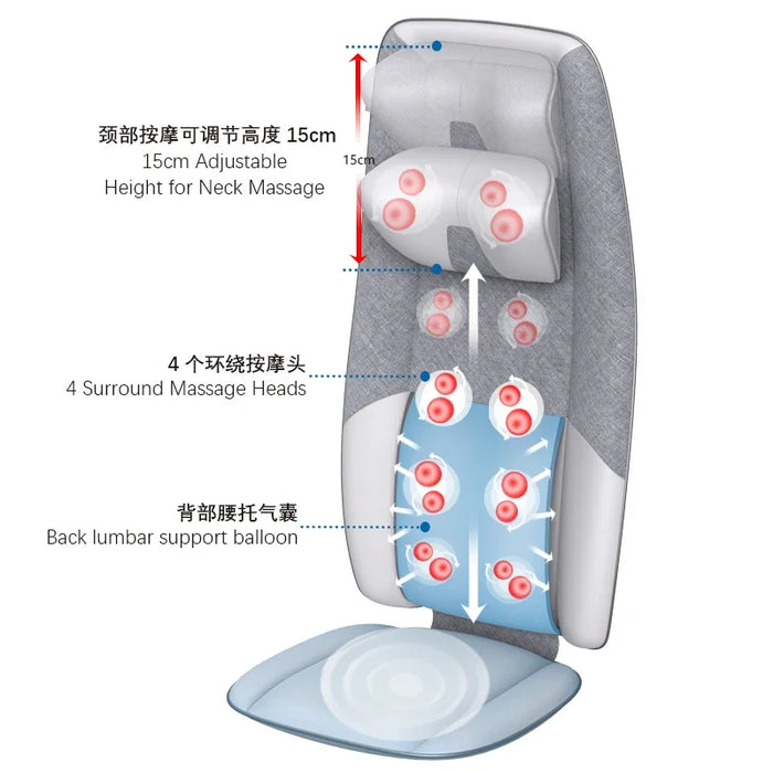 15 years massager manufacturing Health care home buttocks massage cushion kneading shiatsu massage cushion for car