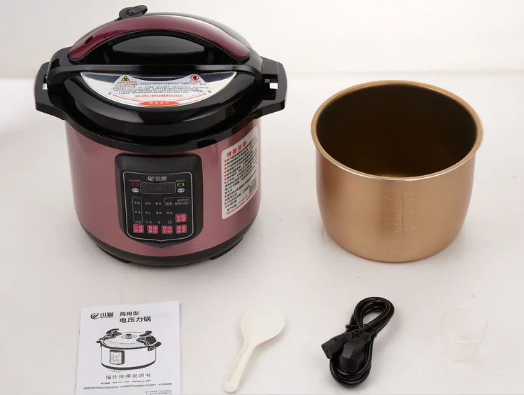 13Lhousehold pressure cooker with LCD display and automatic functions