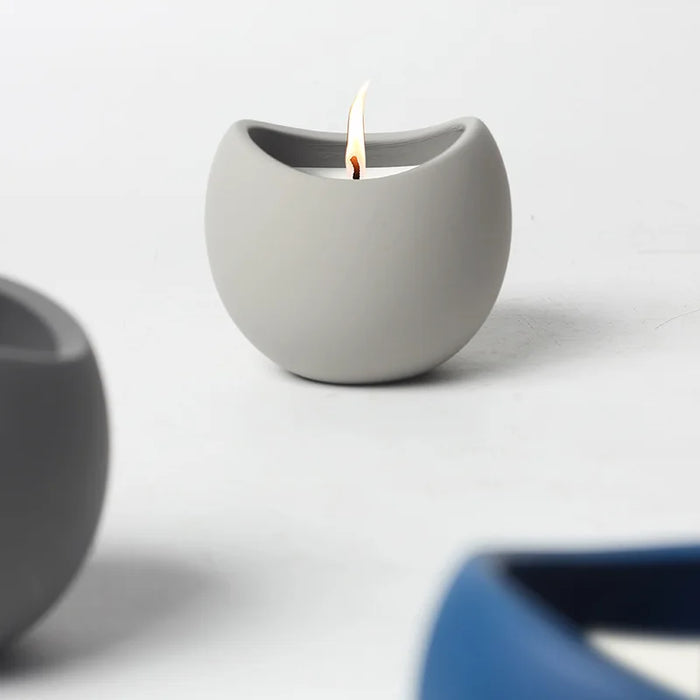 Creative Candle Home Fragrance Simple Decoration Ceramic Candle Cup Candle Taipei European Candle Holder Decoration