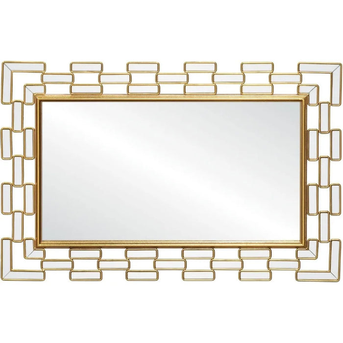 36 x 24 Inch Rectangular Decorative Mirror, Large Hanging Rectangular Gold Wall Mirror for Living Room, Bedroom Entryway