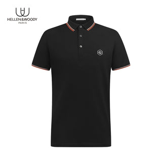 Hellen&Woody Summer Pure Cotton Breathable Solid Color Men's Polo Shirt High Quality Cotton Short-Sleeved Shirt G Logo Large