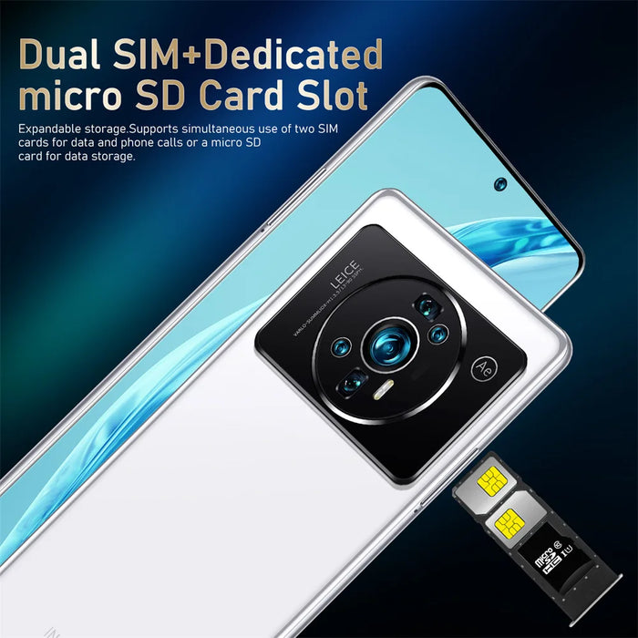 Original M12 Ultra 16GB+1TB high speed system Deca Core Android12 7.3Inch Gaming Cellphones Mobile Phones