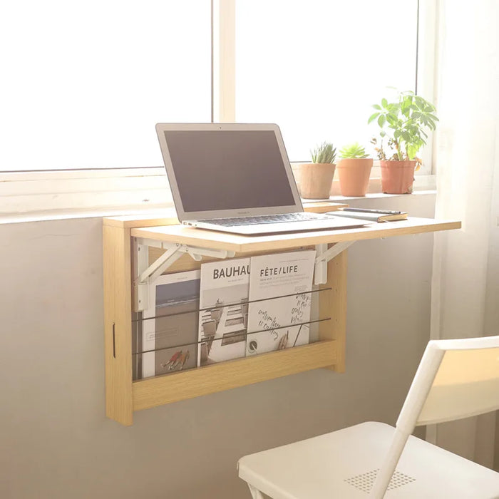 Wall Hanging Multi-function Laptop Table Small Family Folding Table Learning Invisible Hanging Table Board Simple Bookshelf