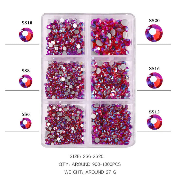 Nail Salon Art Glass Rhinestone Crystal Decorations 3D Professional Accessories Flatback Nail Art Rhinestones