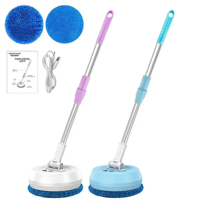 Electric Mop 180 Rotatable Round Broom Adjustable Super Absorbent Floor Cleaner Window Cleaning Tool For Hardwood Tile Bathroom